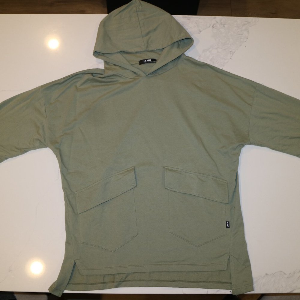 Green street wear hoodie.